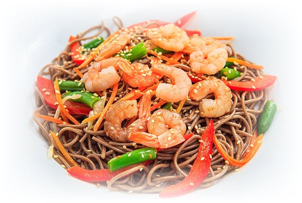 Noodles with shrimp "Thai"