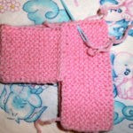 Knitting baby booties with needles