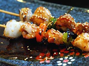 Японская кухня – Якитори – шашлык из куриного мяса